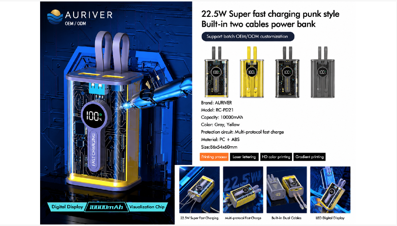 Auriver 10,000mAh portable Power bank with 5G High-Speed WiFi