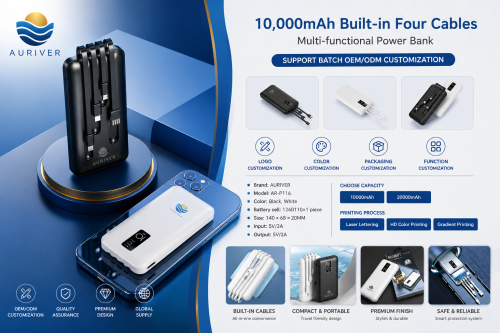Auriver Standard 10000mAh and 20000mAh With Multi-Functional Power Bank