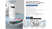 Auriver 10,000mAh portable Power bank with 5G High-Speed WiFi