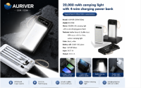 Auriver Camping Light With 4-wire Charging power Bank