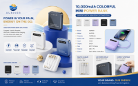 Auriver Mini 5000mAh and 10000mAh Built-in Cable Power Bank