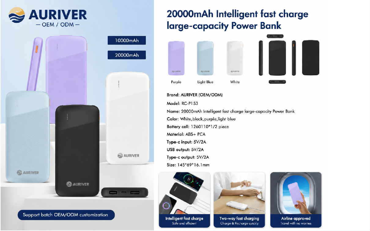 Auriver power bank Cartoon Round