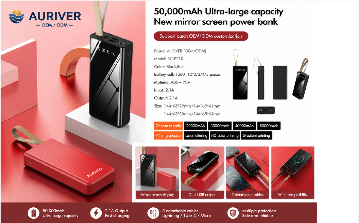 Auriver Camping Light With 4-wire Charging power Bank