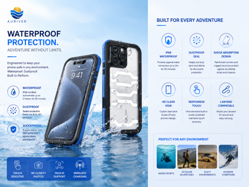 Auriver Waterproof Phone case