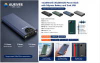 Auriver Power Bank With Polymer Battery and Dual USB